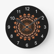 Motif mandala cuivre et noir 1