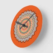 Horloge Ronde Motif Mandala Zigzag (Angle)