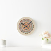 Horloge Ronde Motif Mandala Zigzag (Maison)