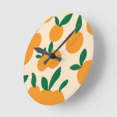 Horloge Ronde Motif moderne et élégant à base d'agrumes (Angle)