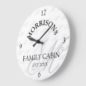 Horloge ronde Motif Monogramme (Angle)