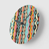 Horloge Ronde Motif multicolore abstrait (Angle)