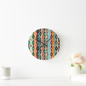 Horloge Ronde Motif multicolore abstrait (Maison)