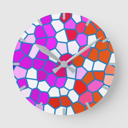 Horloge Ronde Motif multicolore joyeux (Recto)