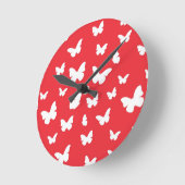 Horloge Ronde Motif papillon (Angle)