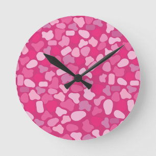 Horloge Ronde Motif Pierre Rose-