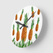 Horloge Ronde motif polygonal d'impression d'ananas (Angle)