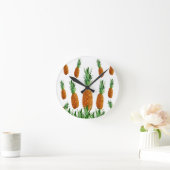 Horloge Ronde motif polygonal d'impression d'ananas (Maison)