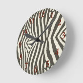 Horloge Ronde Motif Poster de animal Zebra Stripe (Angle)