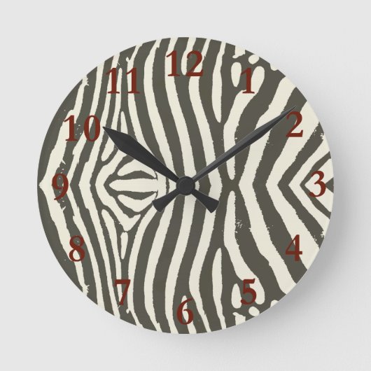 Horloge Ronde Motif Poster de animal Zebra Stripe (Recto)