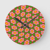 Horloge Ronde Motif Red Lilies (Recto)