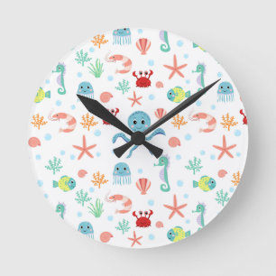 Horloge Ronde Motif Sea World