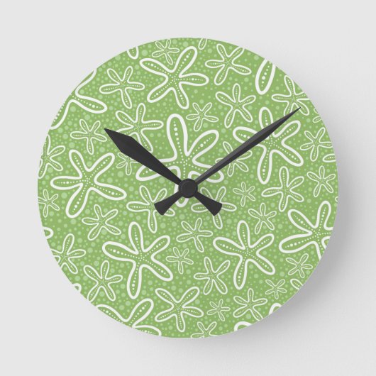 Horloge Ronde Motif Shell sur Arrière - plan localisé (Recto)