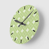 Horloge Ronde Motif shippo vert olive (Angle)