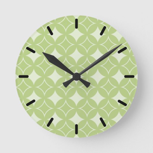 Horloge Ronde Motif shippo vert olive (Recto)