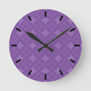 Horloge Ronde Motif shippo violet