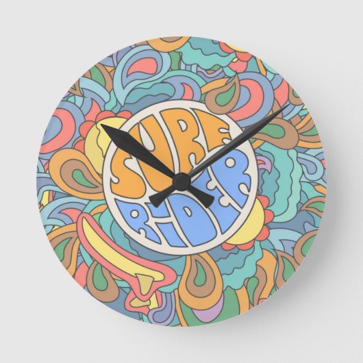 Horloge Ronde Motif surf Rider (Recto)