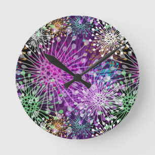 Horloge Ronde Motif tacheté vif