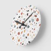 Horloge Ronde Motif Terrazzo (Angle)