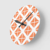 Horloge Ronde Motif triangle Orange tendance (Angle)