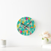 Horloge Ronde Motif triangles (Maison)