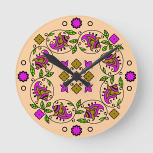 Horloge Ronde motif vintage ultime