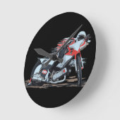 Horloge Ronde Moto Fast Red Speedway (Angle)