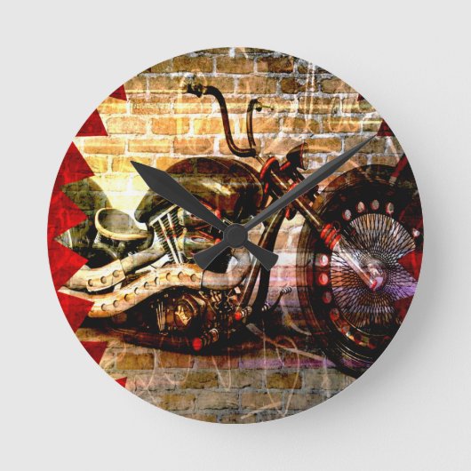 Horloge Ronde Moto Mania (Recto)