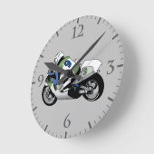Horloge Ronde Moto Sport Vélo (Angle)
