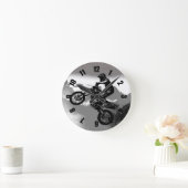 Horloge Ronde Motocross Biker - Montagnes Rocheuses (Maison)