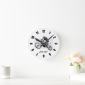 Horloge Ronde Motocross Racer Design (Maison)