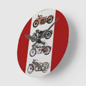 Horloge Ronde MOTOCYCLES vintages (Angle)