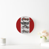 Horloge Ronde MOTOCYCLES vintages (Maison)