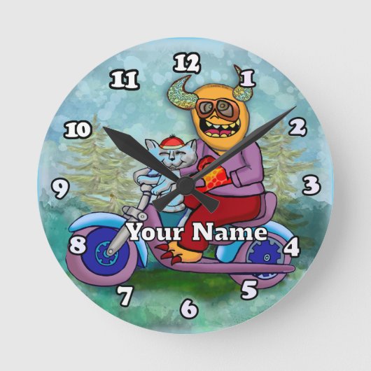 Horloge Ronde Motorcycle Monster (Recto)