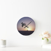 Horloge Ronde Motorcycliste (Maison)
