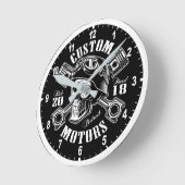 Horloge Ronde Motos personnalisées (Angle)