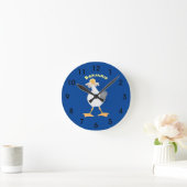 Horloge Ronde Mouette drôle avec frites dessin animé (Maison)
