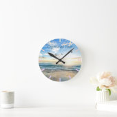 Horloge Ronde Mouettes de plage du matin (Maison)