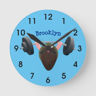 Horloge Ronde Moule amusante travaillant sur l'illustration de d