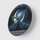 Horloge Ronde Mountain Serenity Cosmic Meditation (NO NUMBERS) (Angle)