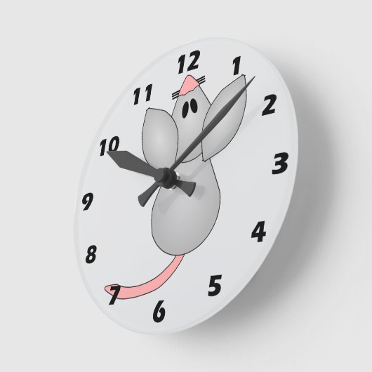 Horloge Ronde Mouse Design (Angle)