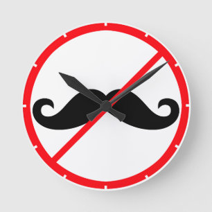 Horloge Ronde Moustache interdite !