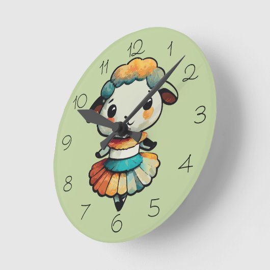 Horloge Ronde Mouton Ballerina (Angle)