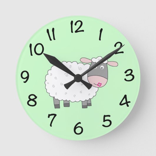 Horloge Ronde Moutons de marguerite (Recto)