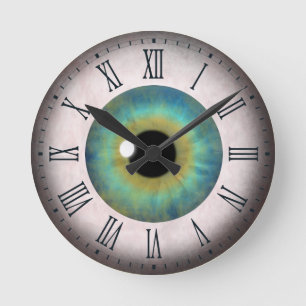 Horloge ronde moyenne romaine de globe oculaire