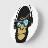 Horloge Ronde Mr Dubstep Monkey (Angle)