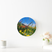 Horloge Ronde Mt. Fleurs sauvages (Maison)