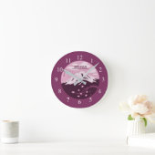 Horloge Ronde Mt. Fuji (rose) (Maison)