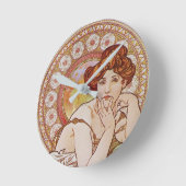 Horloge Ronde Mucha Vintage Topaz (Angle)