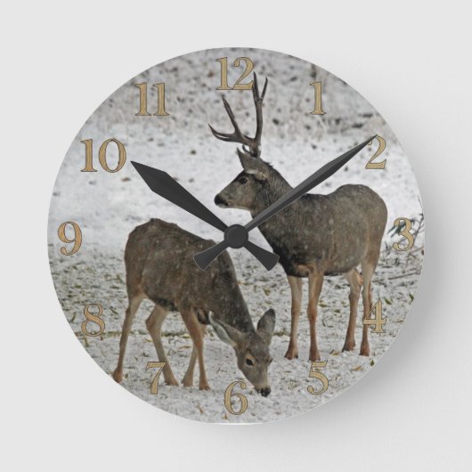 Horloge Ronde Mule de buck and doe (Recto)
